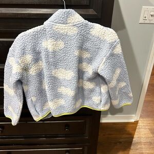 Old Navy Sherpa Zip up Cozy Blue and White Kids Jacket